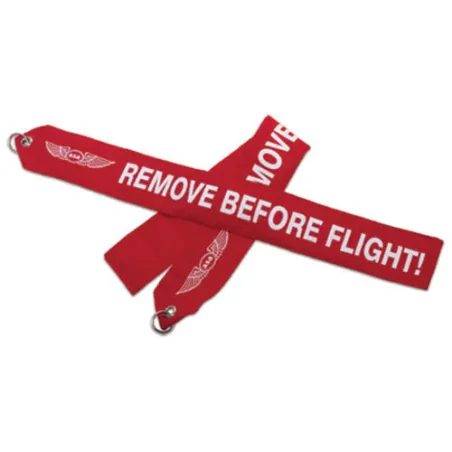 Plastic Remove Before Flight Ribbon with Ring for airplane pilots | BAYO