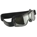 Lunettes Aviator Goggle Cuir noir avec passages de lunettes de vue  - 1