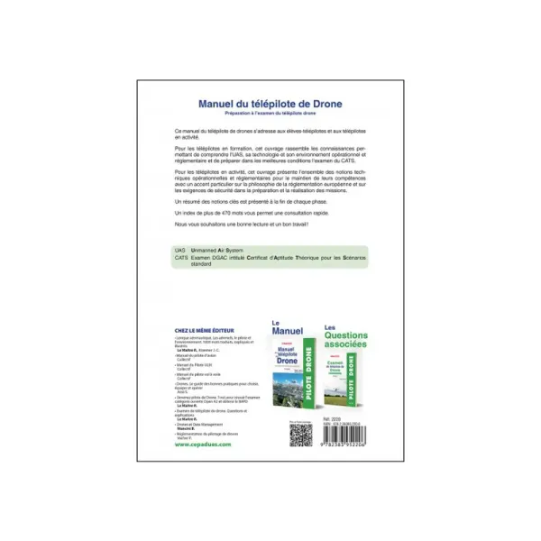 Manuel du télépilote de drone 9eme edition 4eme de couverture