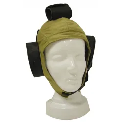 Casque pour cockpit ouvert en coton et cuir Pooleys - 1